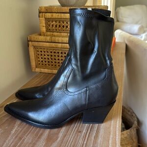 Dolce Vita Rutger Black Leather Ankle Boots